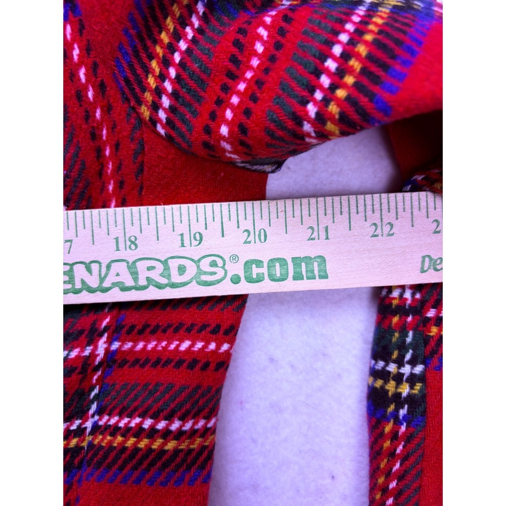 VICI Plaid Blazer Women Small Red Tartan Checkered One Button Preppy Office - Picture 4 of 9